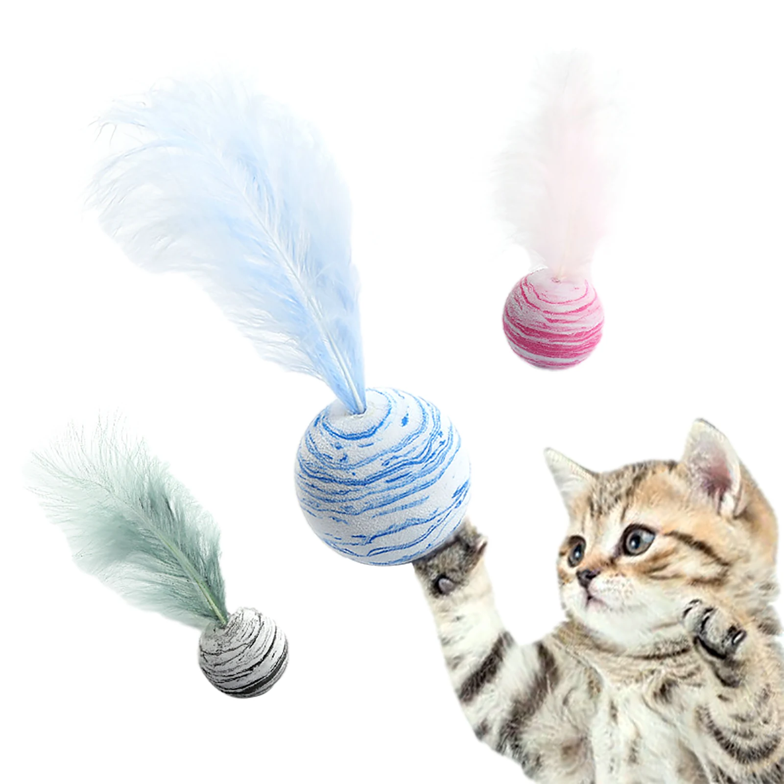 

3 шт., вращающийся мяч для кошек