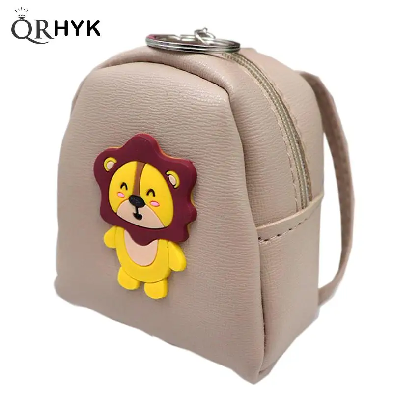 

Женский мини-брелок с подвеской в виде фламинго, Льва, брелок для монет, маленький рюкзак из искусственной кожи, кошелек, брелок, милые модны...