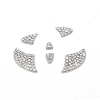 for honda toyota hyundai volvo car steering wheel panel rhinestone crystal emblem sticker bling diamond logo decor ring decals