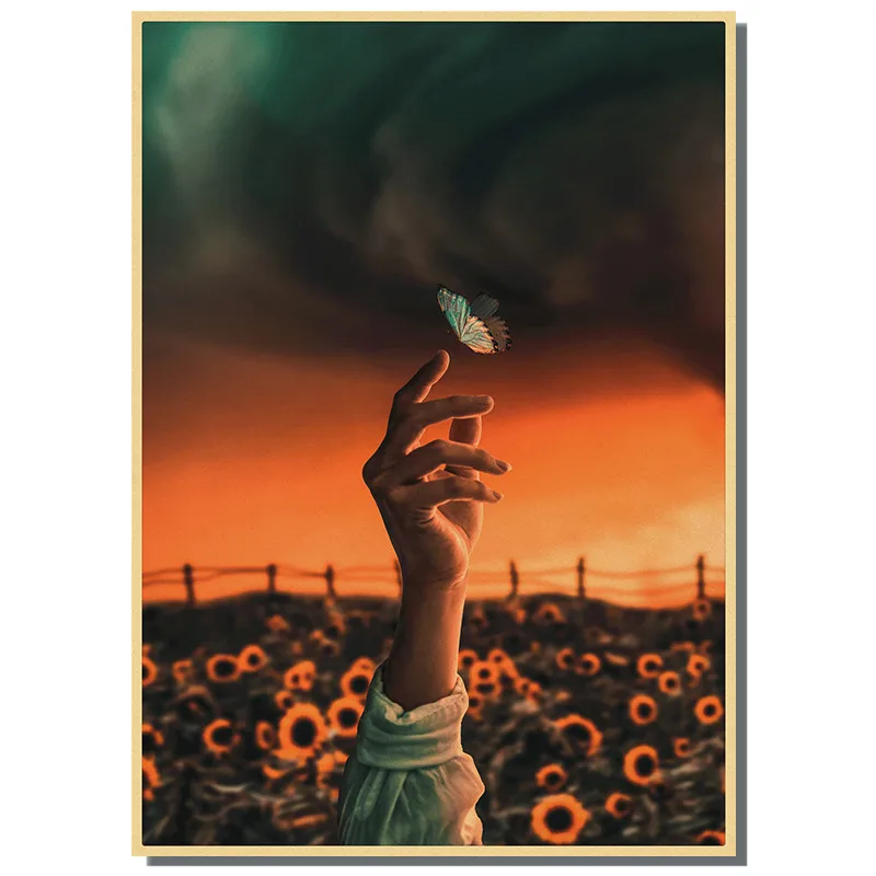 Винтажная космическая мечта астронавт и искусство крафт-бумага ретро плакаты