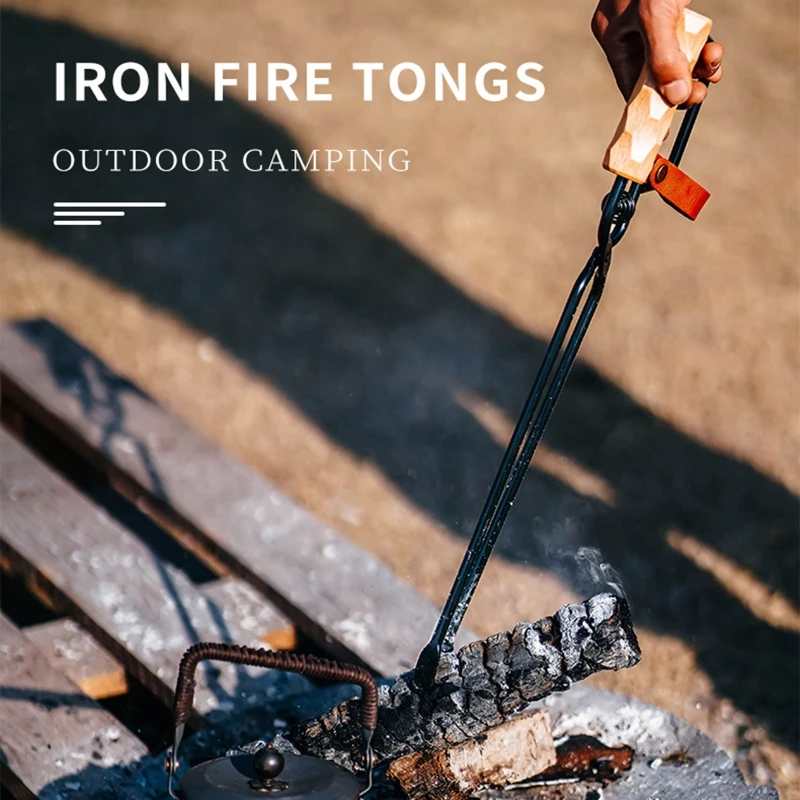 Сверхмощные чугунные щипцы для камина аксессуары внутреннего огня/костровых ям