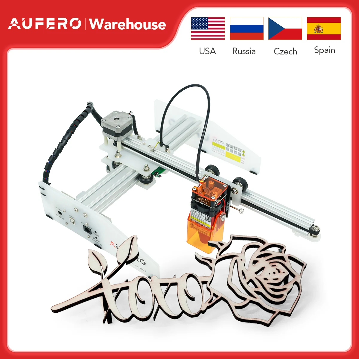 Aufero Portable Laser Master 1 Printer Laser Cutter and Engraver Engraving Machine DIY Wood Metal Mirror Glass Machine Desktop enlarge