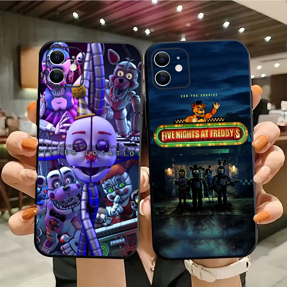 Fnaf F-Five N-Nights At F-Freddys Phone Case Silicone Soft For IPhone 16 15 14 13 12 11 Plus Pro Max