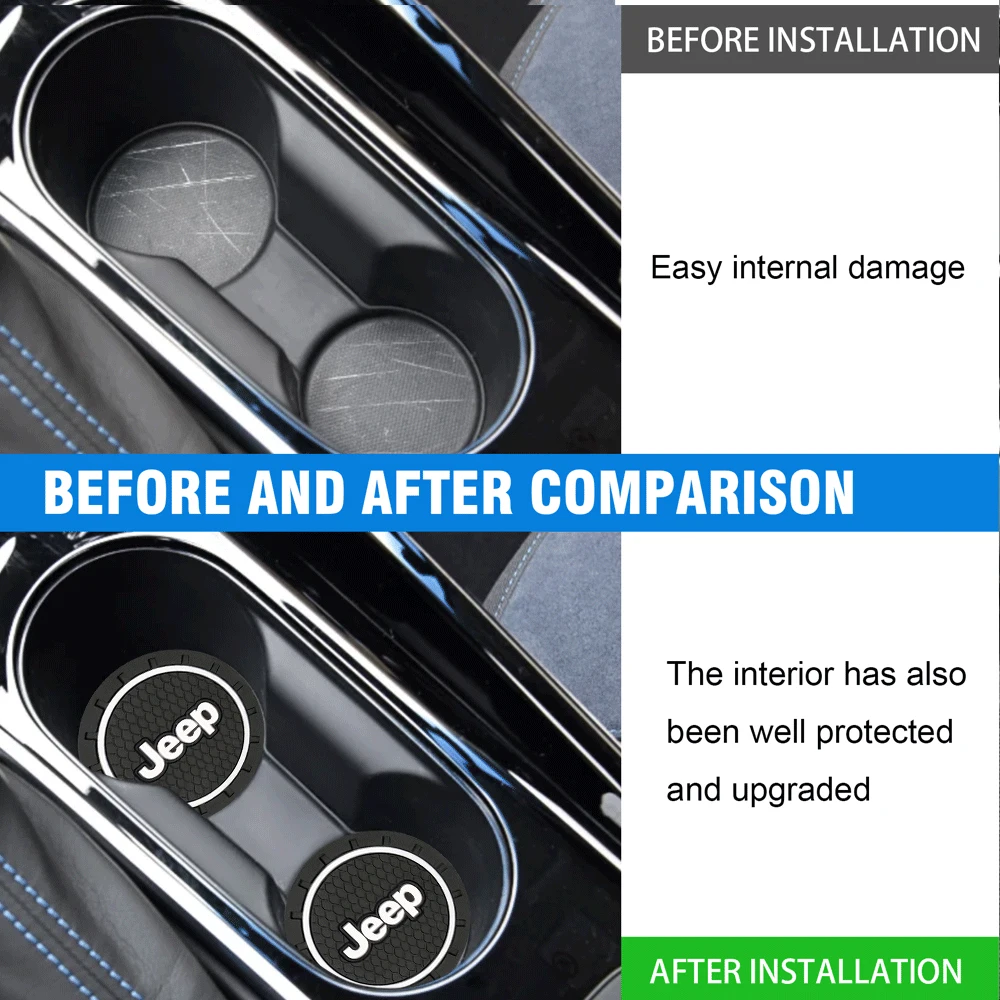 1/2 шт. автомобильный противоскользящий коврик для чашки воды силиконовый