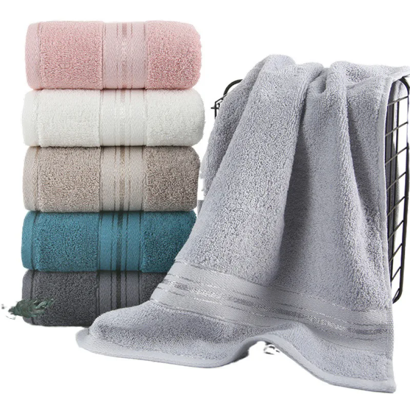 

100% Cotton Towel Bath Towel Household Dormitory Cute Absorbent Male and Female Couple Set (2 Piece Set)