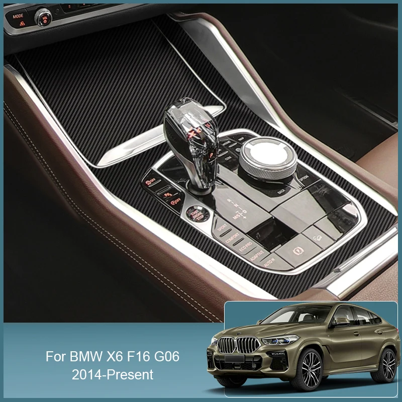 

Car Interior Sticker For BMW X6 F16 G06 2014- 2025 Lifting Window Panel Decal Gear Steering Wheel Protective Film Auto Accessory