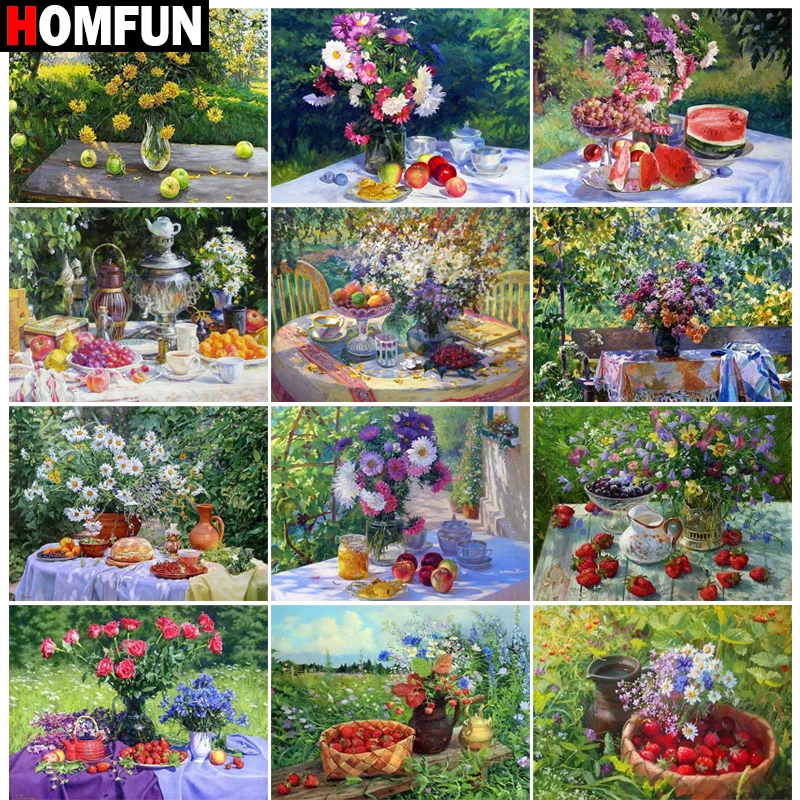 

Алмазная живопись HOMFUN, полноразмерная/круглая Алмазная вышивка с узором «животное, собака», 5D Стразы