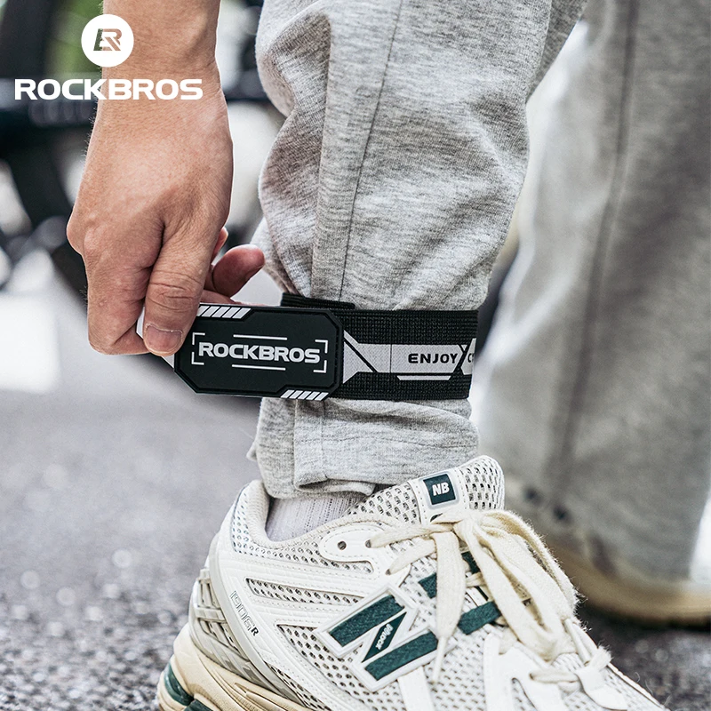 

ROCKBROS Cycling Ankle Leg Straps Pant Bands Safety Reflective Outdoor Bicycle Ankle Leg Bind Bandage Trousers Bike Equipment