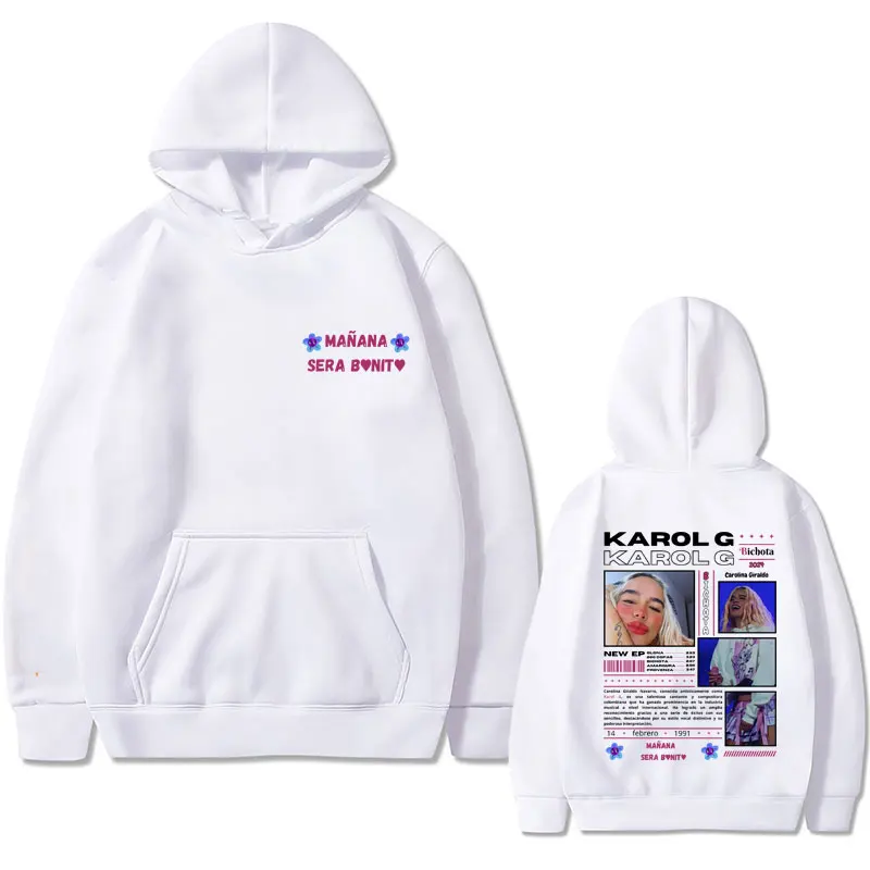 Толстовка с капюшоном для мужчин и женщин популярный известной певицы Карол G