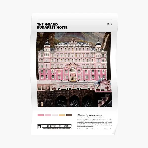 

The Grand Budapest Hotel Minimalist Poster Print Room Painting Modern Mural Decoration Decor Wall Funny Art Home No Frame