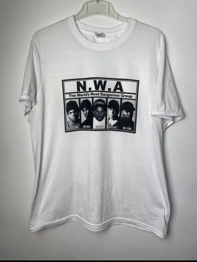 Vinatge N.W.A самый опасный в мире размер футболки