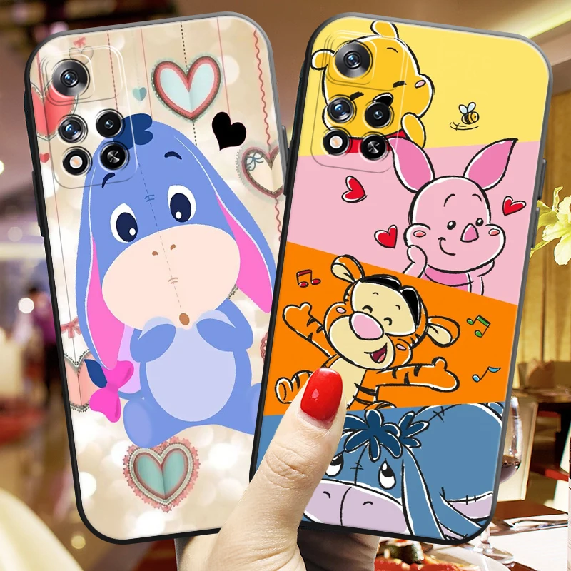 

Disney Winnie The Pooh For Xiaomi Redmi Matte Black Cover Silicon TPU Soft Cases Back Cover Redmi Note11 Pro Case Carcasa Funda