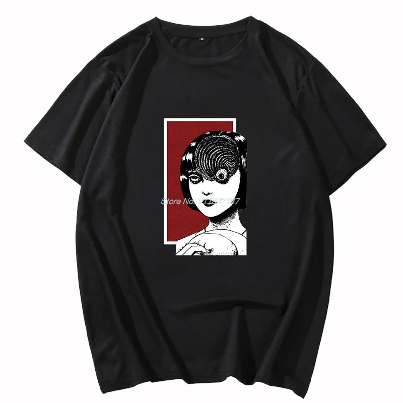 

Футболка Tomie Junji Ito Uzumaki мужская с графическим принтом, короткий рукав, круглый вырез, уличная одежда в стиле Харадзюку, на лето