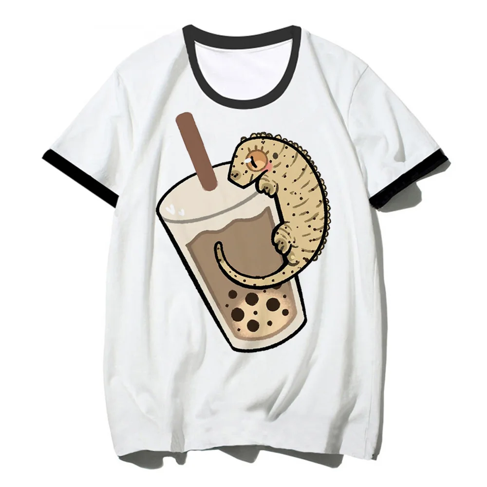 

crested gecko top women comic manga funny t-shirts girl comic graphic clothes