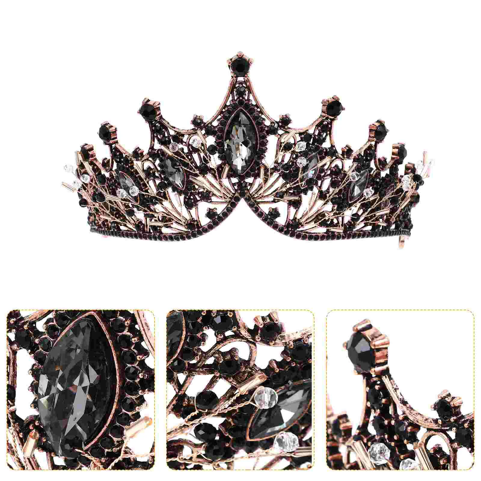 

Rhinestone Black Crystal Wedding Hair Ornament for Kids