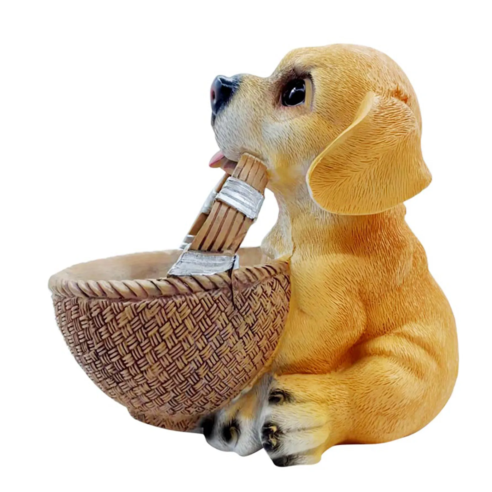 

Корзина для хранения с фигуркой собаки, подставка для ключей от входа, милое украшение для гостиной, спальни, горшка для суккулентов