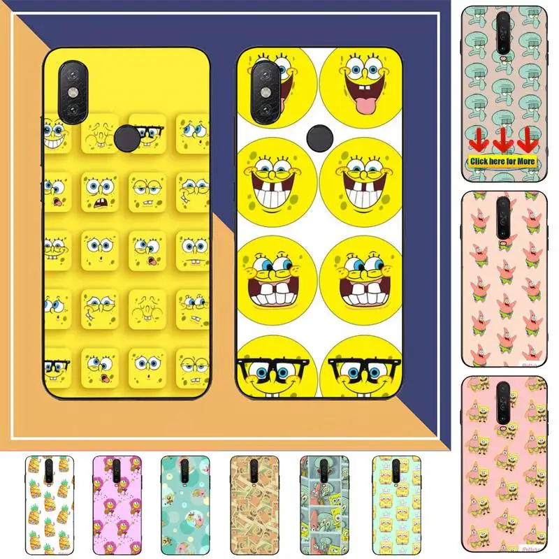 

BANDAI Spongebob Phone Case for Redmi Note 8 7 9 4 6 pro max T X 5A 3 10 lite pro