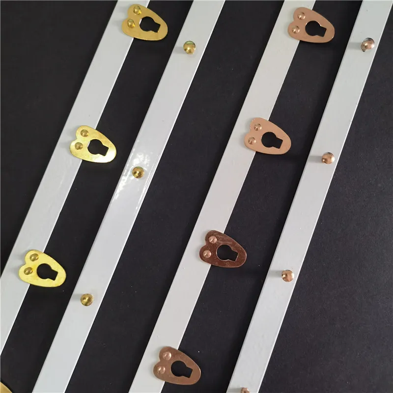 2 Sets Factory Direct 5 Buckles 27cm/6 Buttons 30cm Corset Busk White Color with Plating Rose Golden Color Hook and Eye