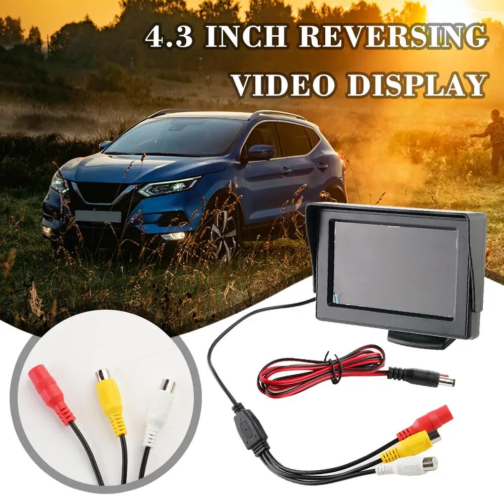 

4.3 Inch Monitor Car Screen TFT LCD Color Display for DVR TV Parking Rear View Camera Reversing Parking Sensors Radar
