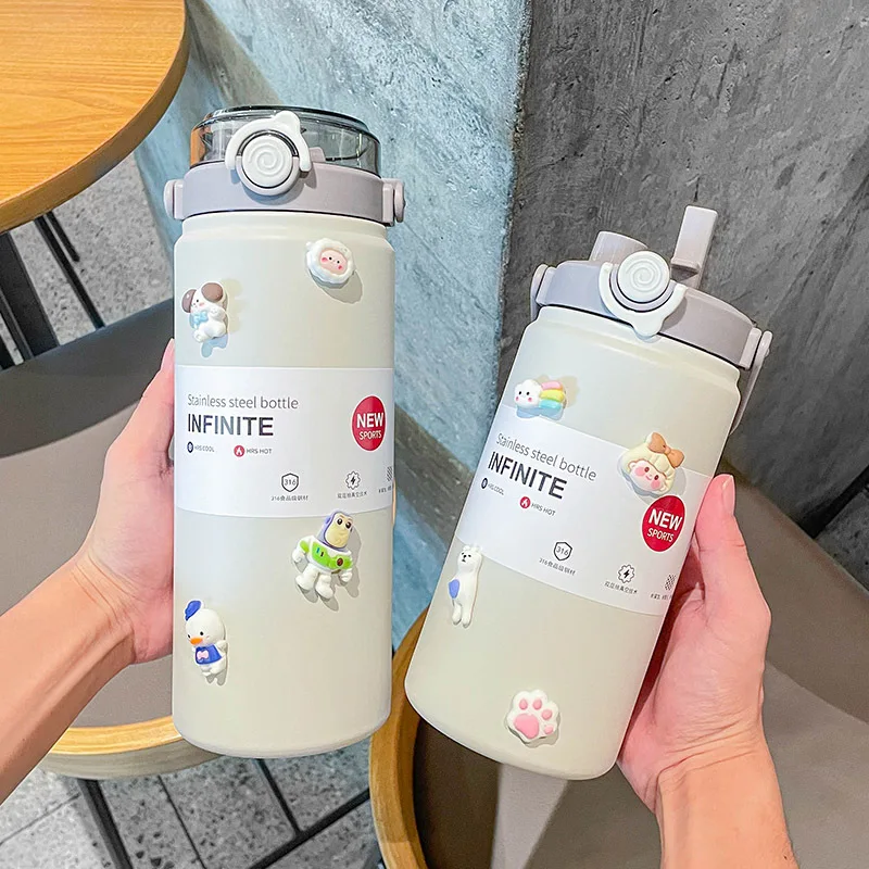 

1.2L Large Capacity Thermo Bottle with Straw Stainless Steel Thermal Water Bottle Keep Cold and Hot Thermos Cup Vacuum Flask