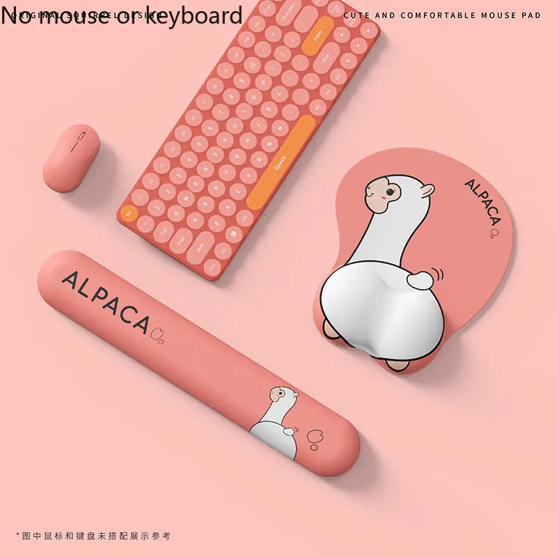 

Alpaca Baa Baa Wrist Guard Mouse Pad Silicone Cute Personalized Ins Style Simple Girl 3D Wrist Pad Keyboard Handrest123