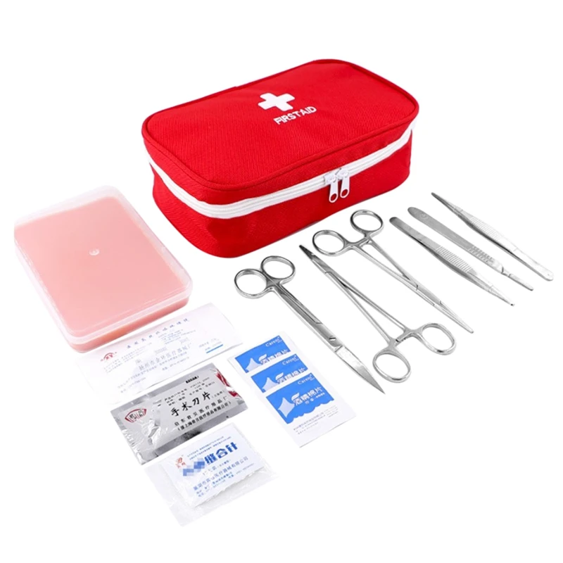 

Oral Suture Training Module Kit Portable Silicone Pad-Threads And Needle-Stainless Tool Practice Model Set