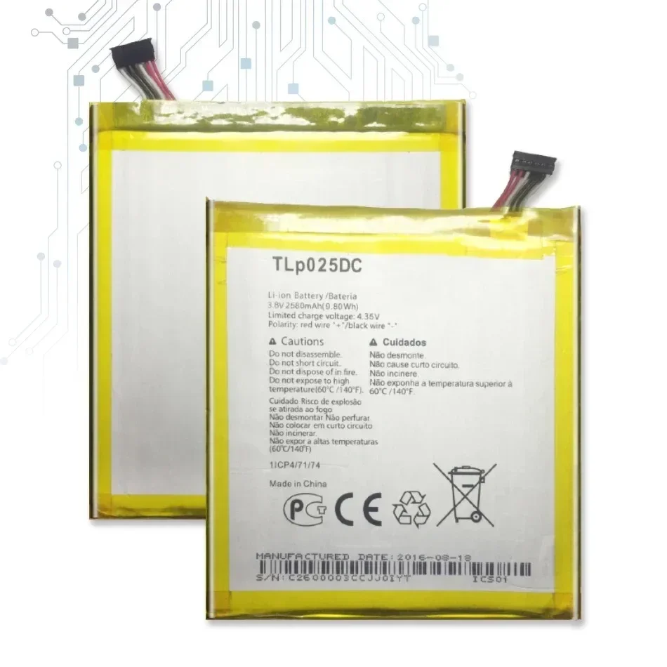 Сменный аккумулятор для Alcatel Pixi 4 6 0 OT 9001A X D 8050D OT-8050 2580 мАч TLP025DC TLp025D2 номер