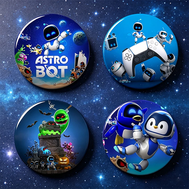 Фото Новые значки-броши Astrobotes, аниме-значки, мультяшные эмалевые значки, украшения для детских дней рождения, модные украшения, подарки на день рождения для детей №1