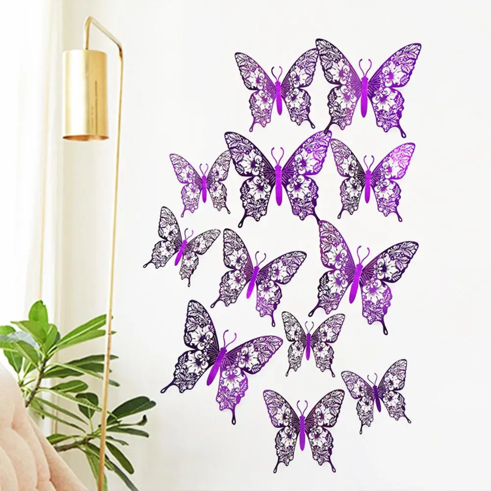 

3d Butterfly Wall Stickers 3 Sizes Wall Decals Wallpaper For Bedroom Living Room Tv Background Decoration