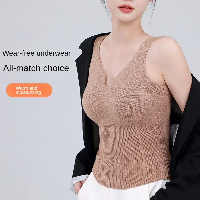 Модный сексуальный топ вязаная кофта с глубоким V-образным вырезом сохраняющая