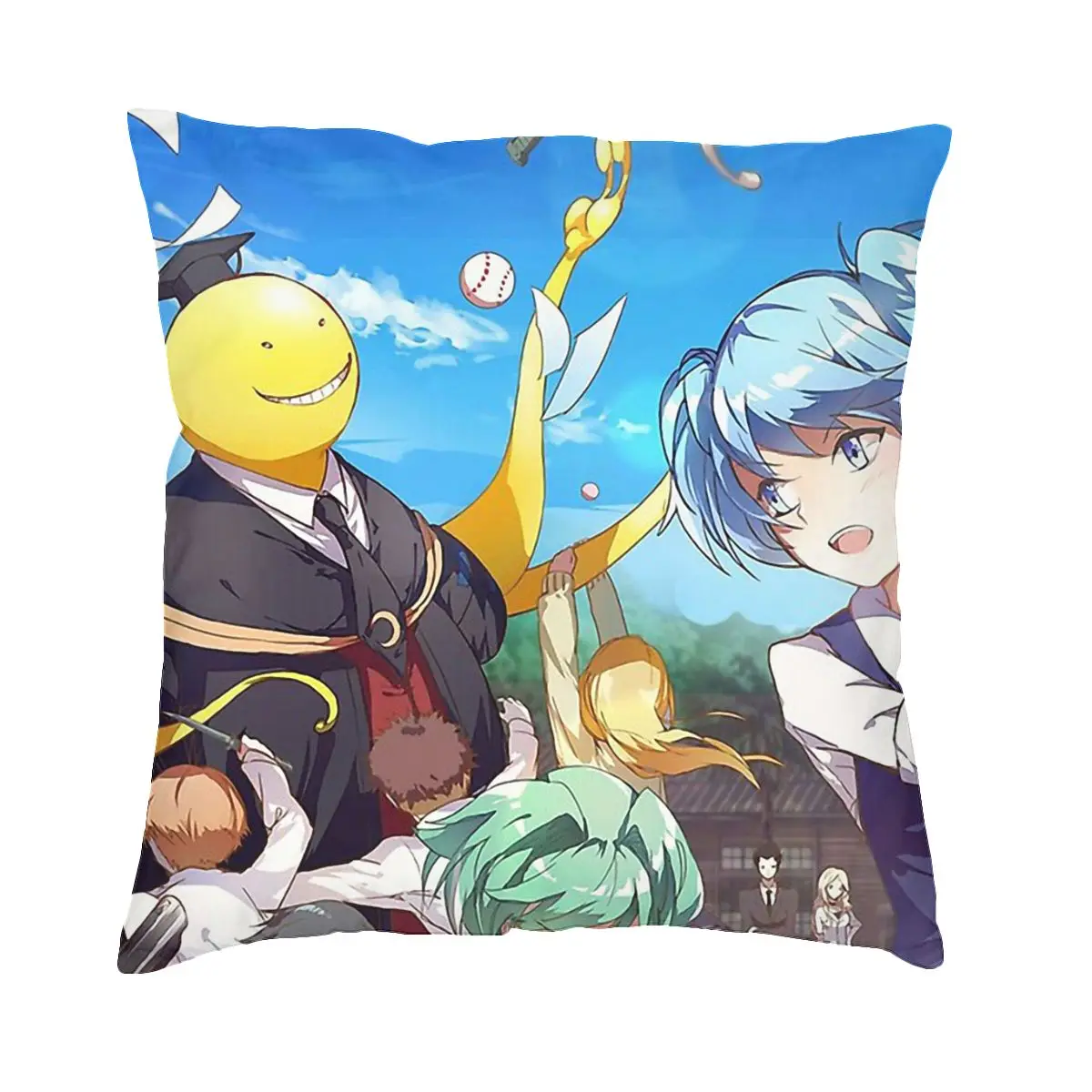 

Outdoor Party Throw Pillow Case Assassination Classroom Anime Short Plus Cushion Covers Home Sofa Chair Decorative Backpack