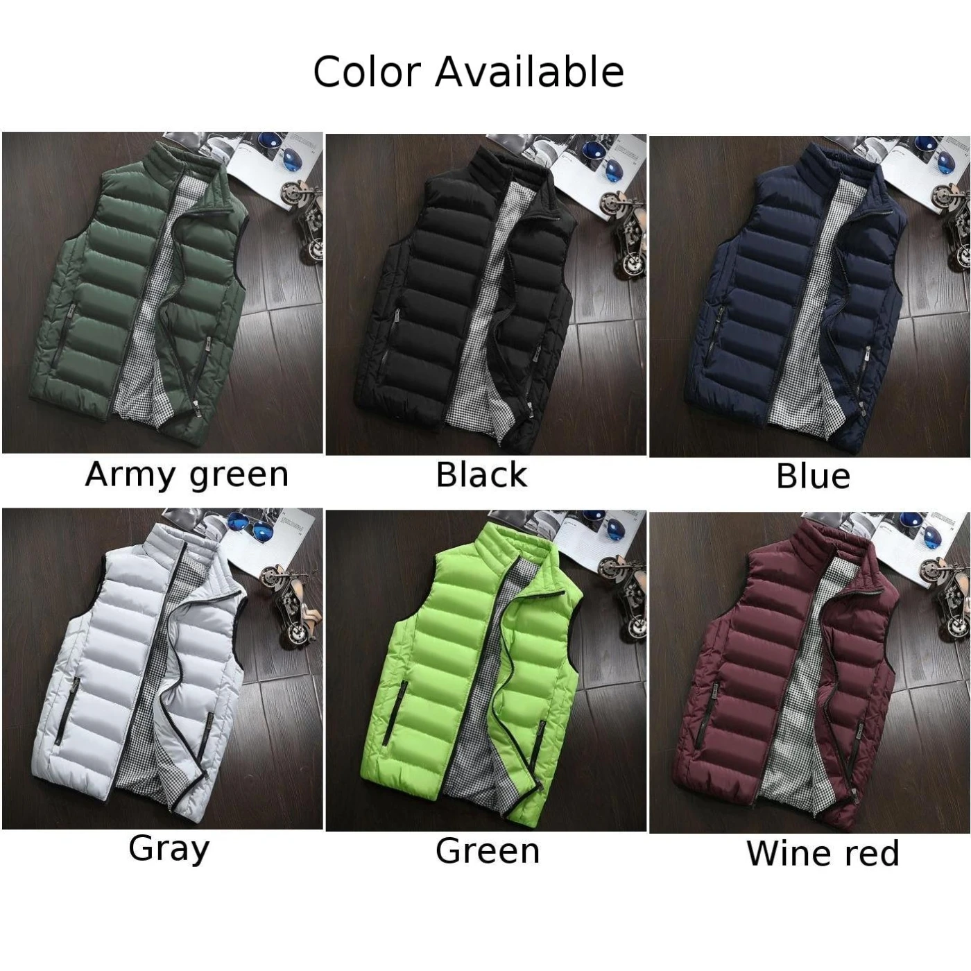 Men's Autumn Winter Warm Down Quilted Vest Body Sleeveless Padded Jacket Coat Outwear Regular Jacket L-4XL