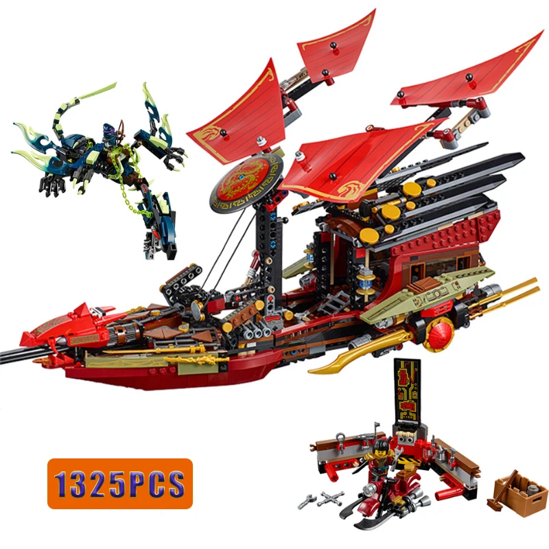 

Финальный полет «Destiny's Bounty», модель корабля, набор строительных блоков с фигурками, совместимые с 70738 блоками, игрушки «сделай сам» для детей