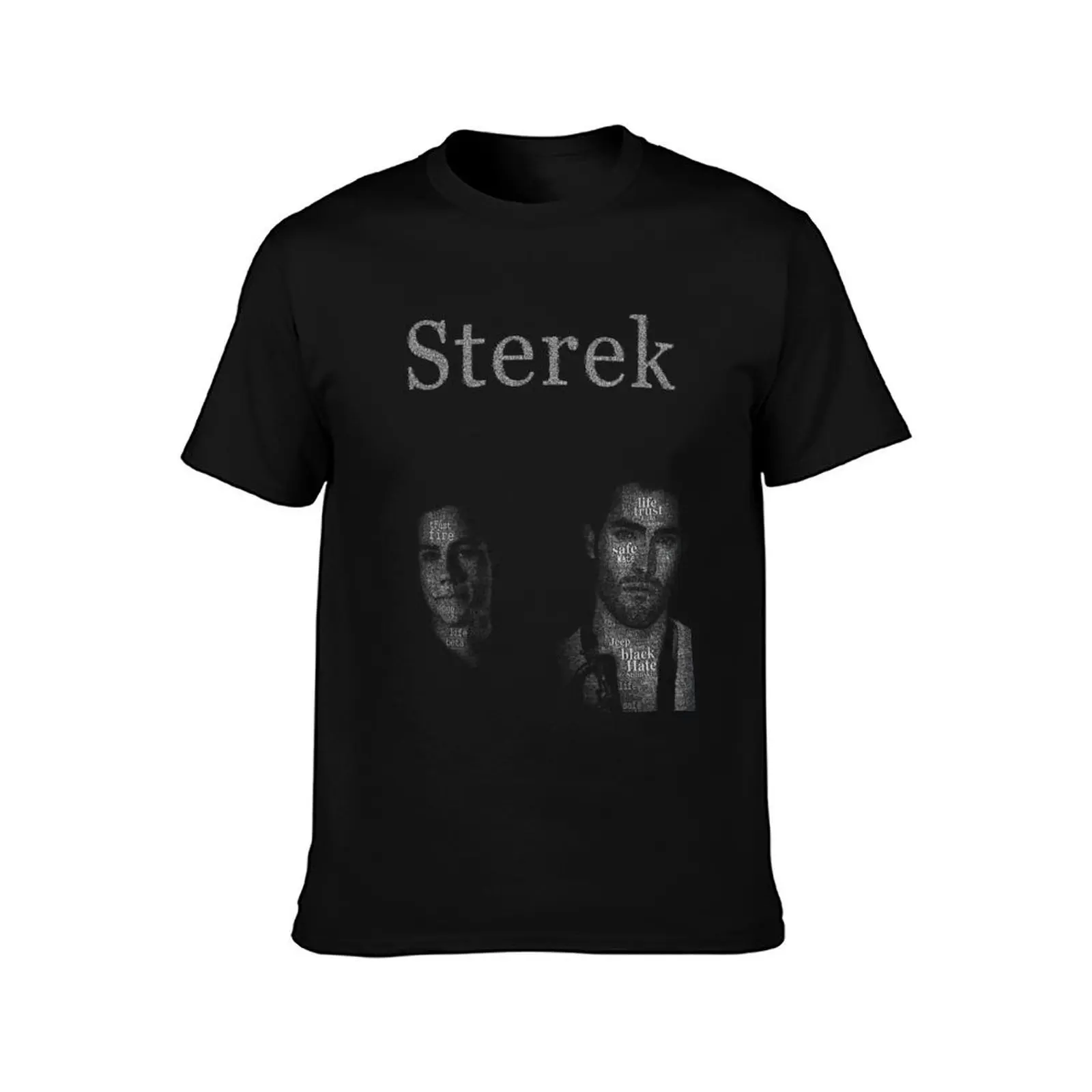 Фото Футболка Sterek Typographyfor, только темных цветов, большого размера, с короткими рукавами, для мужчин №2