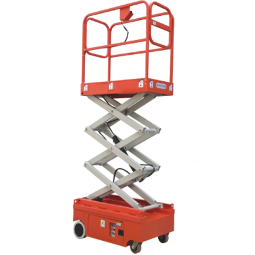 Мини-электрическая самоходная ножничная рабочая платформа 300 кг 3 м 9