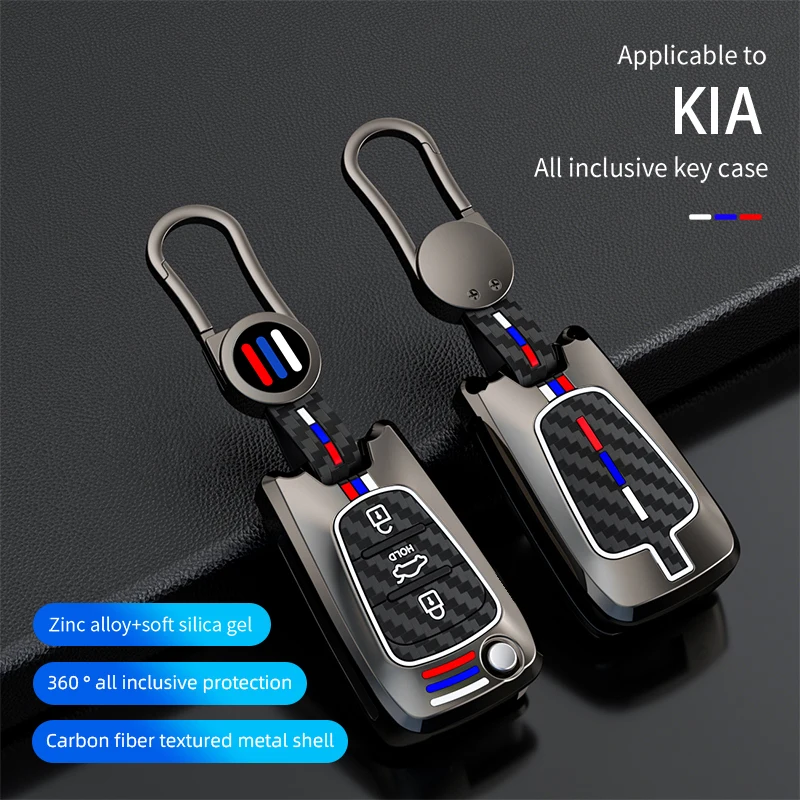 

Nueva funda de aleación de Zinc 3Btn para llave de coche para Kia RIO K2 K3 K5 Ceed Cerato Sportage SOUL para Hyundai Verna I20