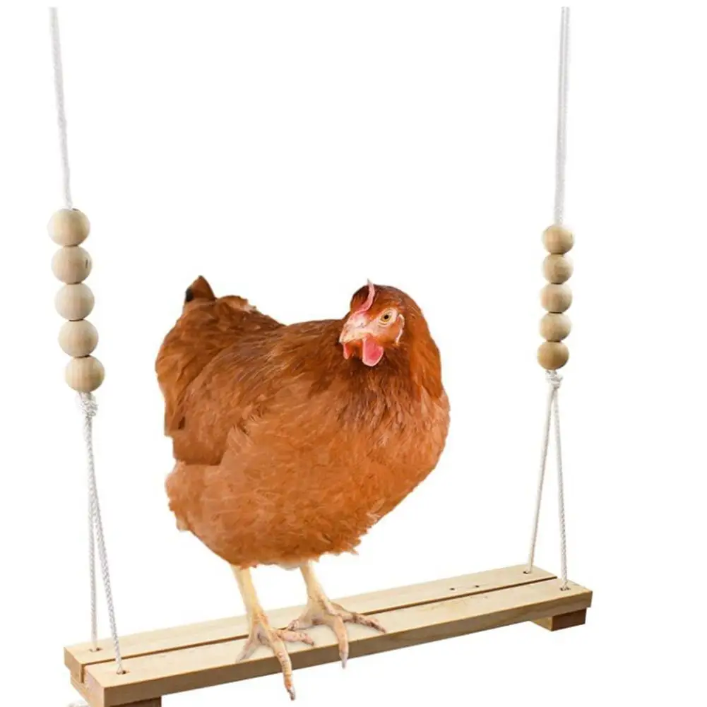 

Wooden Pet Swing Bite-resistant Cotton Rope Suspension Bridge Ladder Hanging Stand Platform Perch Toys For Parrot Chicken