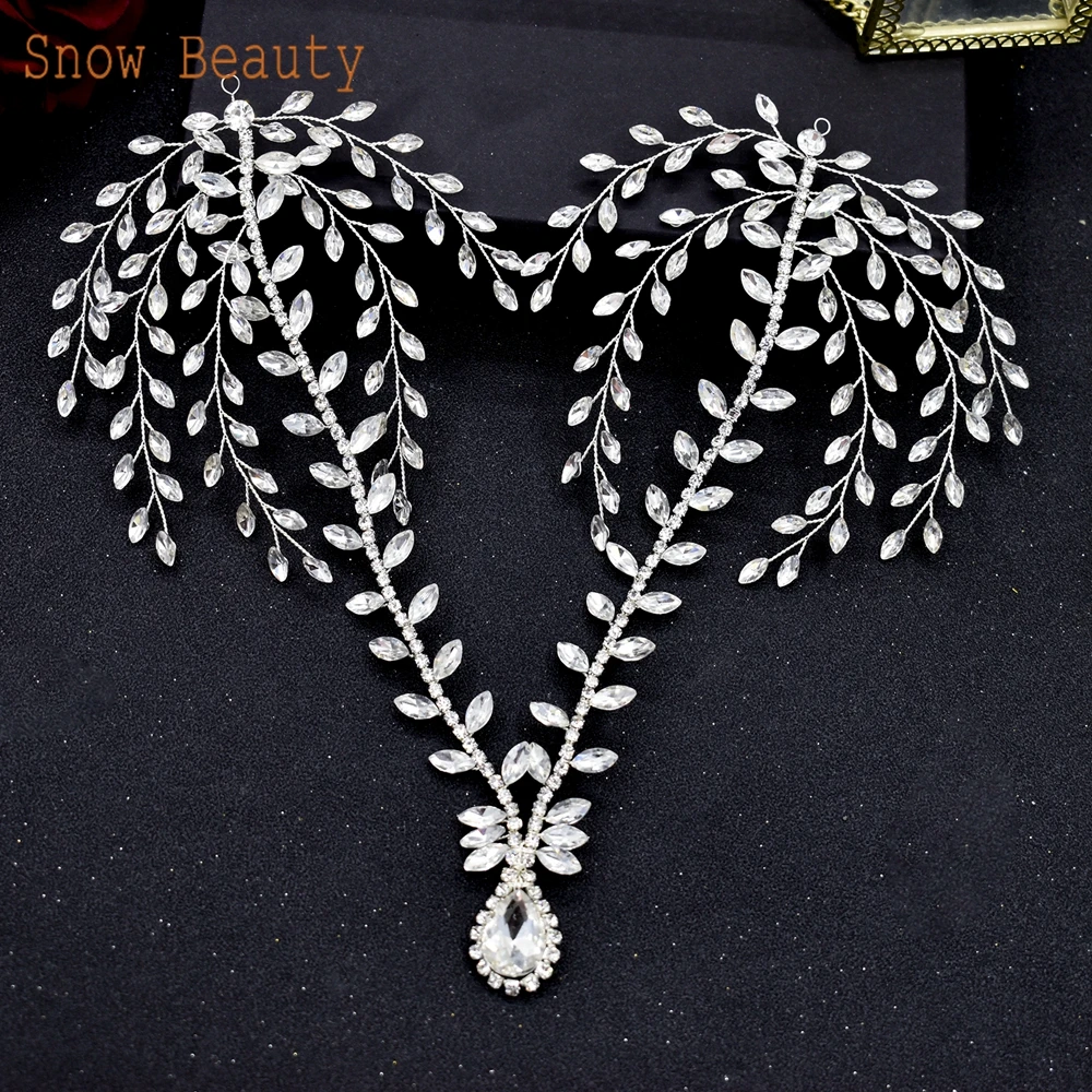

A456 Bohemia Wedding Forehead Headband Rhinestone Hair Accessories Jewelry Wholesale Bridal Headwear Indian Bride Headdress