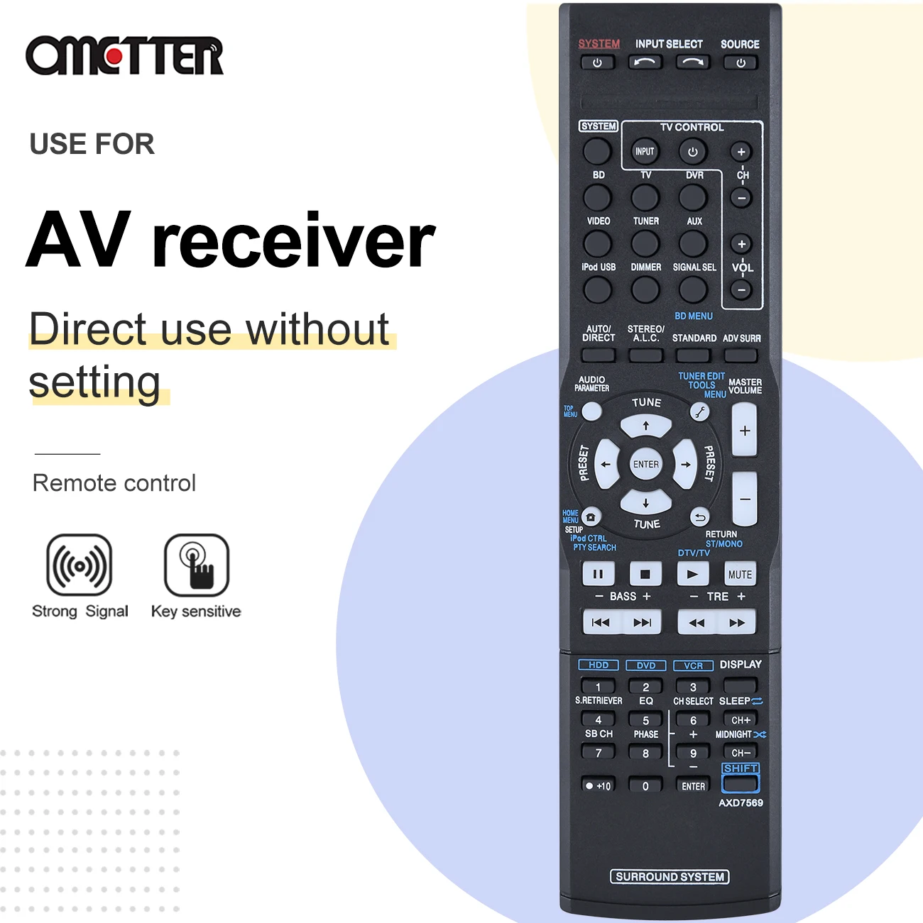 

New AXD7569 Fit for Pioneer AV Receiver VSX-822 VSX822 VSX-1022 VSX-324 VSX324 VSX-822-K VSX822K VSX-1022-K Remote Control