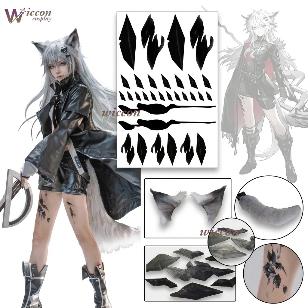 Фото Cos C COS Arknights Lappland The Cadenza Wasteland Ver Набор аксессуаров для ног для косплея, реквизит персонажа из игры Originium, косплей по комиксам. №1