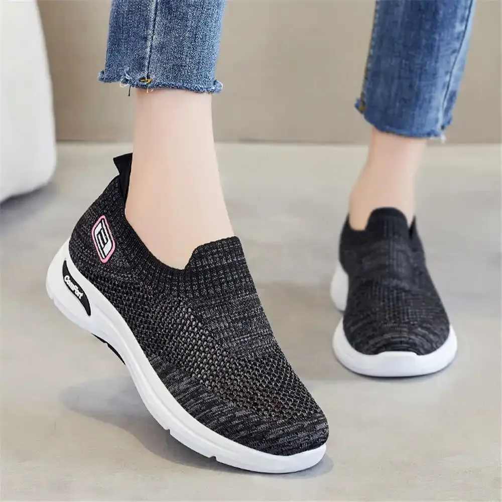 

knitted 36-37 Woman flat boots Walking ladies sneakers beige Sports shoes for girls training functional 2022elegant YDX1