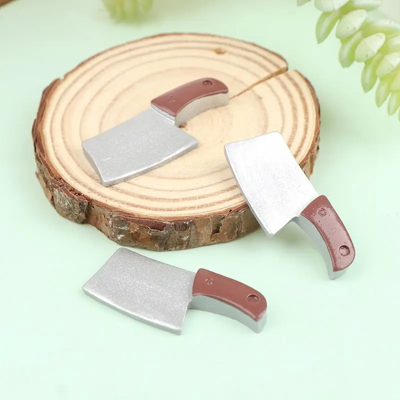 

10pcs 1:12 Dollhouse Resin Mini Kitchen Knife Miniature Doll Kitchen Kitchenware Pretend Play Toys Accessories