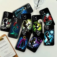disney princess beautiful phone case for apple iphone 14 13 12 11 pro max mini xs max x xr 7 8 plus 5s silicone black shell