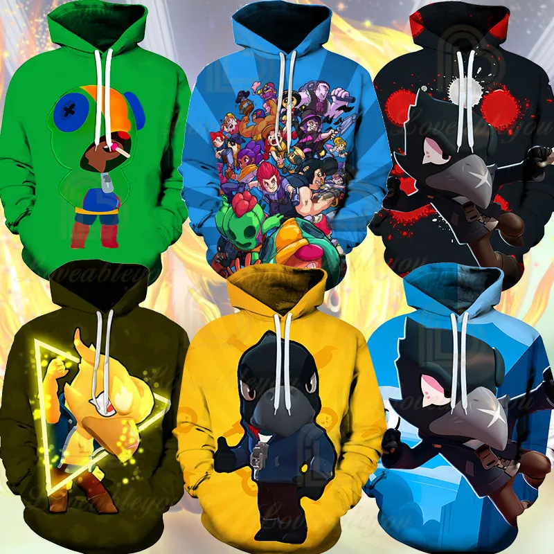 Sweatshirt Spike Crow Raven JANET BONNIE Bravo Shoot Sweatshirt Birthday Gift Boys Girls 3D Shelly Sweatshirt Kids Game