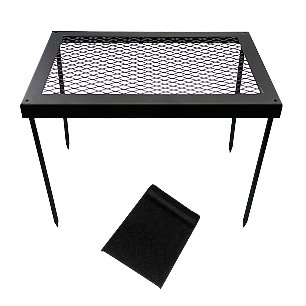 

Mesh Picnics Accessories Fire Grill Rack Foldable For Cooking Outdoor Camping Iron Storage Backpacking Hiking Portable Fishing