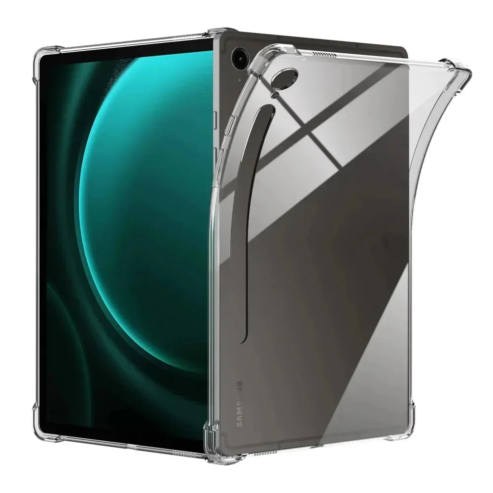 Силиконовый чехол для Samsung Galaxy Tab S9 FE 10 9 дюйма 2023 SM-X510 SM-X516B X710 X716B X718 прозрачная