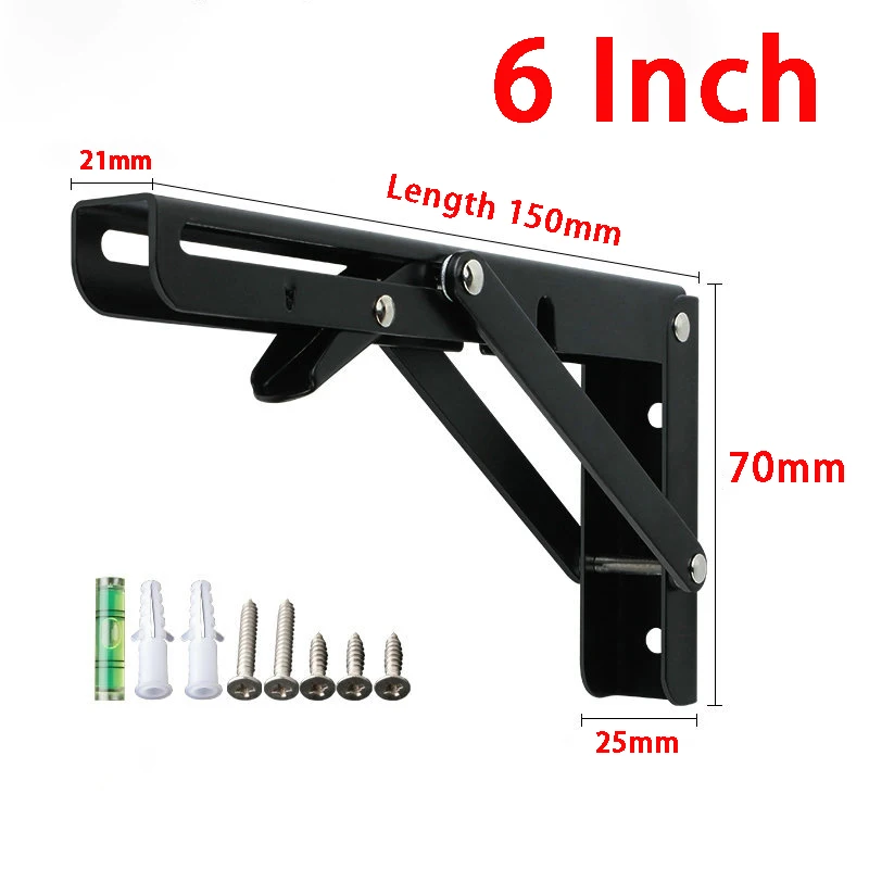 2 шт. черные регулируемые металлические кронштейны GouGouZhi 6-20 дюймов