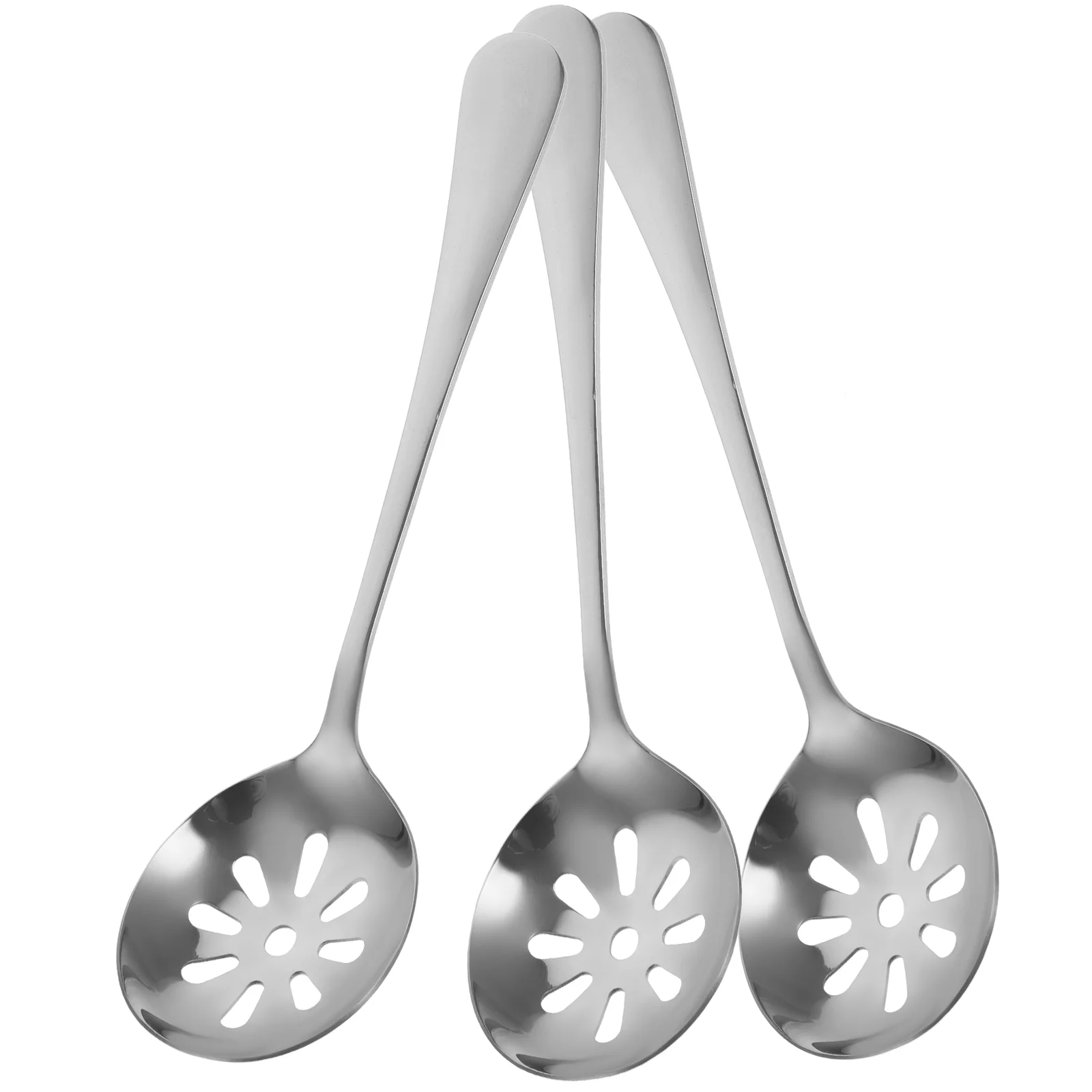

3Pcs Stainless Steel Slotted Spoons Daily Use Serving Utensils, Household Serving Spoons