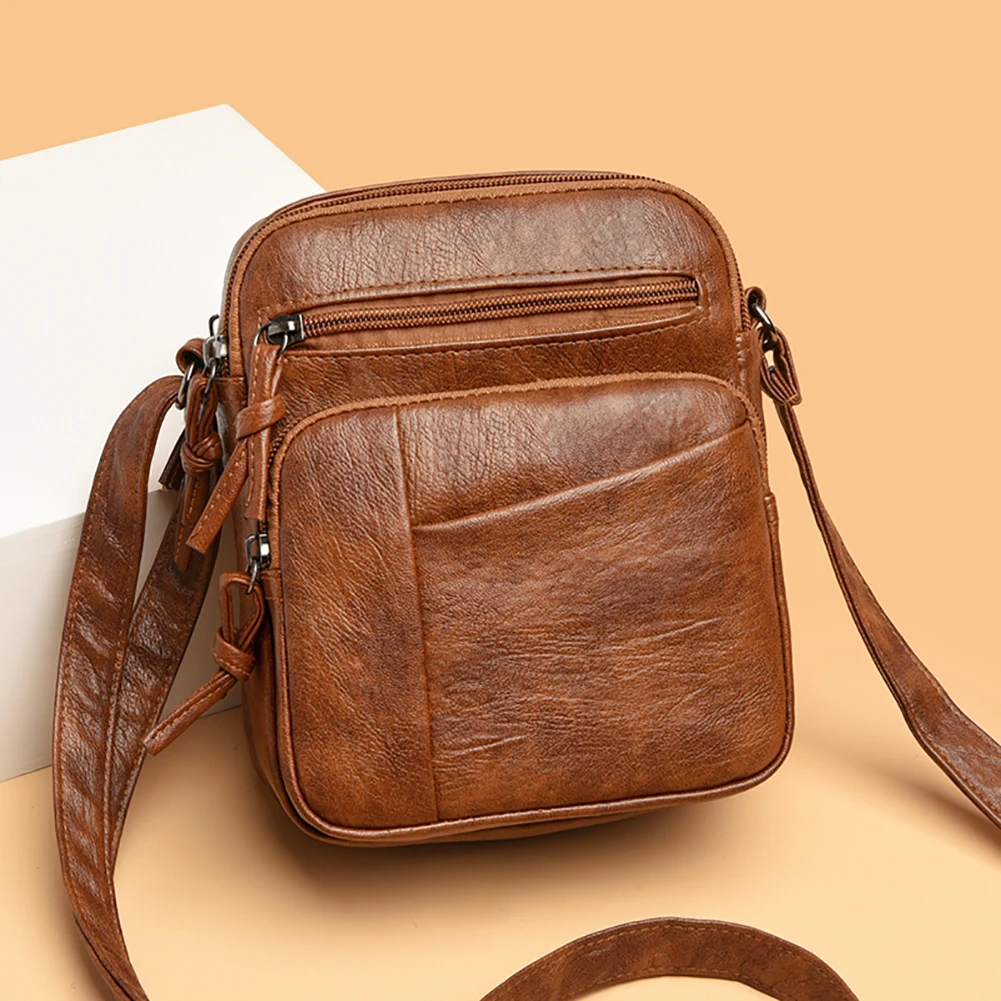 

Retro Designer Small Handbag for Women PU Soft Leather Crossbody Shoulder Bags for Women Fashionable Decoration