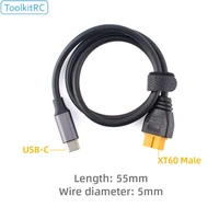 toolkitrc sc100 type c to xt60 charging cable for toolkitrc m7 m6 m6d m8s charger